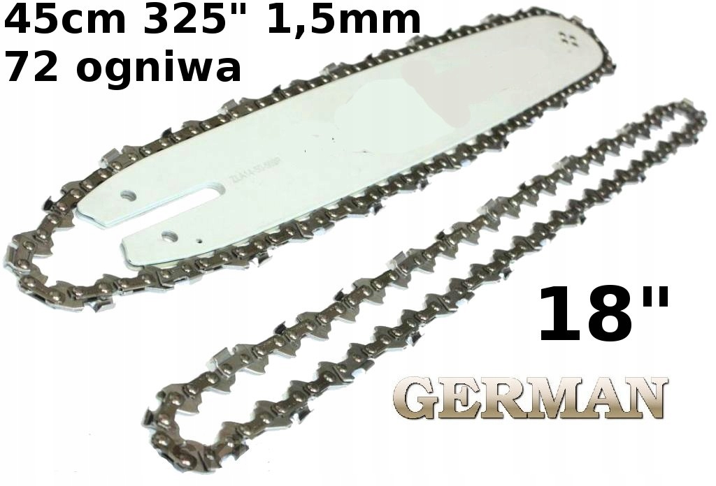 VODIACA LIŠTA 45CM 18'' 2X PÍLOVÁ REŤAZ PRE PÍLU HUSQVARNA